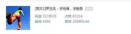 凤姐的公众号文章《罗玉凤：求祝福，求鼓励》